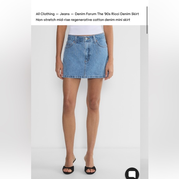 Denim Forum Dresses & Skirts - Aritzia Denim Forum the 90s Ricci Mini Skirt - size 26 2/4 perfect condition
